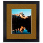 ArtToFrames 16x16 inch Matted Picture Frame with 12x12 inch Single Mat Photo Opening Framed in 1.25 inch Satin Black and 2 inch Coronado Mat (FWM-3926