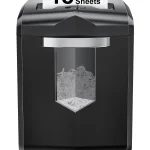Bonsaii Paper Shredder 18 - Sheet Cross - Cut Shredder for Home Office with Wastebasket