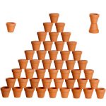 besttoyhome 48 Pcs Small Mini Clay Pots 2'' Terracotta Pot Clay Ceramic Pottery Planter Cactus Flower Pots Succulent Nursery Pots- Great Plants