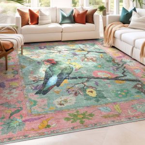 Well Woven Apollo Suzani Beige Botanical Flat-Weave Rug for Living Room, Bedroom and Hallway 3'3" x 5'