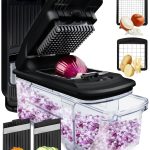 Fullstar All-in-1 Vegetable Chopper, Mandoline Slicer & Cheese Grater - Multi Blade French Fry Cutter & Veggie Dicer - Includes Bonus Handheld