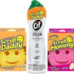 Scrub Daddy Original Plus Mommy Sponge w/Cif 16.9 oz. All Purpose Cleaning Cream Original - Multi-Surface 3 Count Bundle