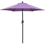 Sunnyglade 7.5' Patio Umbrella Outdoor Table Market Umbrella with Push Button Tilt/Crank, 6 Ribs (Purple)