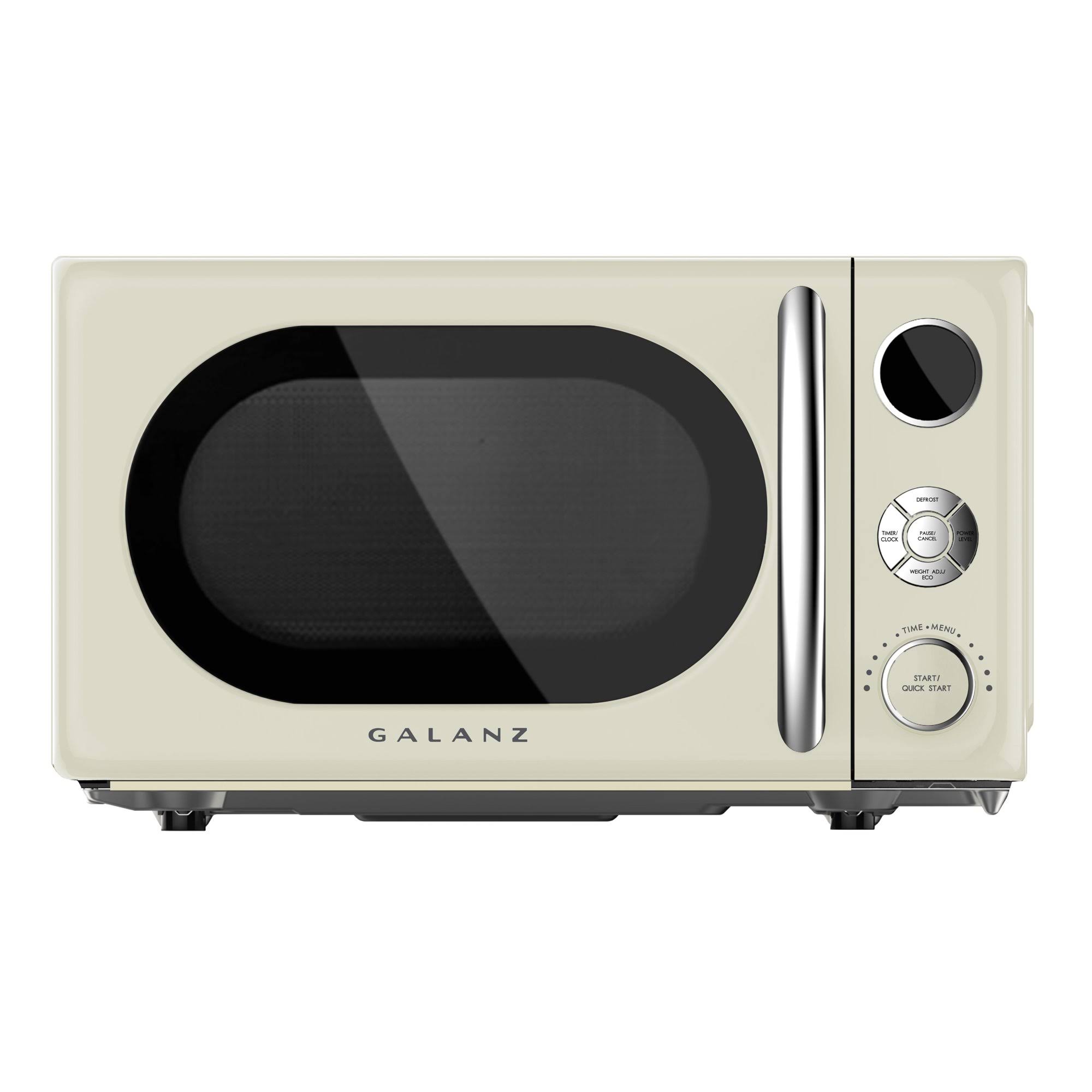 7d00a247e17da9ca183b038a995b2f2b998d8f9e031aa6e845951d605539e83a.jpg Galanz 0.7 Cu. ft. Retro Countertop Microwave Oven, 700 Watts, Cream - Image 1