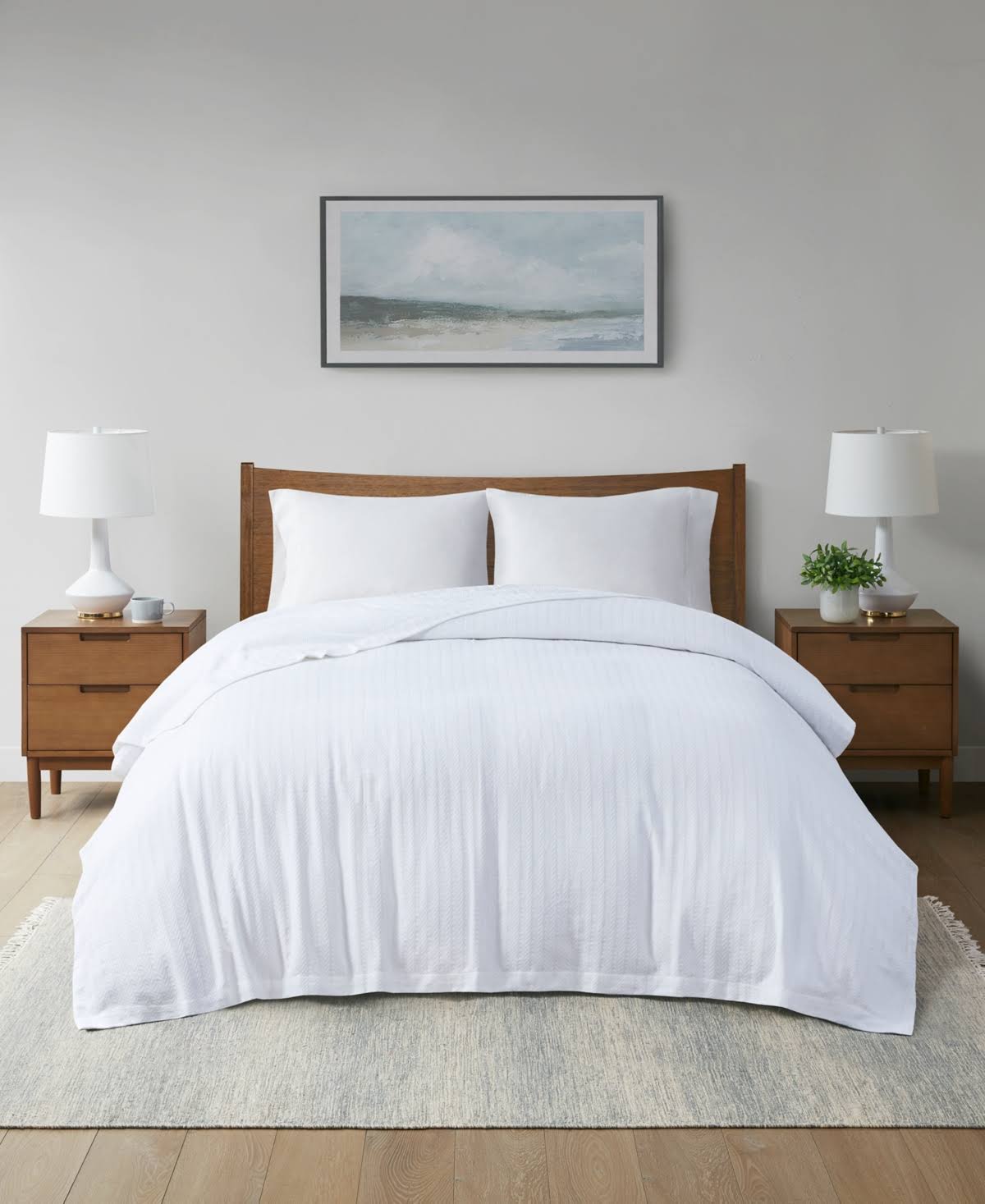 7d15b16d3e30cacf15da9db482b1f97b7e43387af0ff5d1d40f0359ca40c5578.jpg Hotel Collection 100% Egyptian Cotton Blanket, Twin, Created for Macy's - White - Image 1