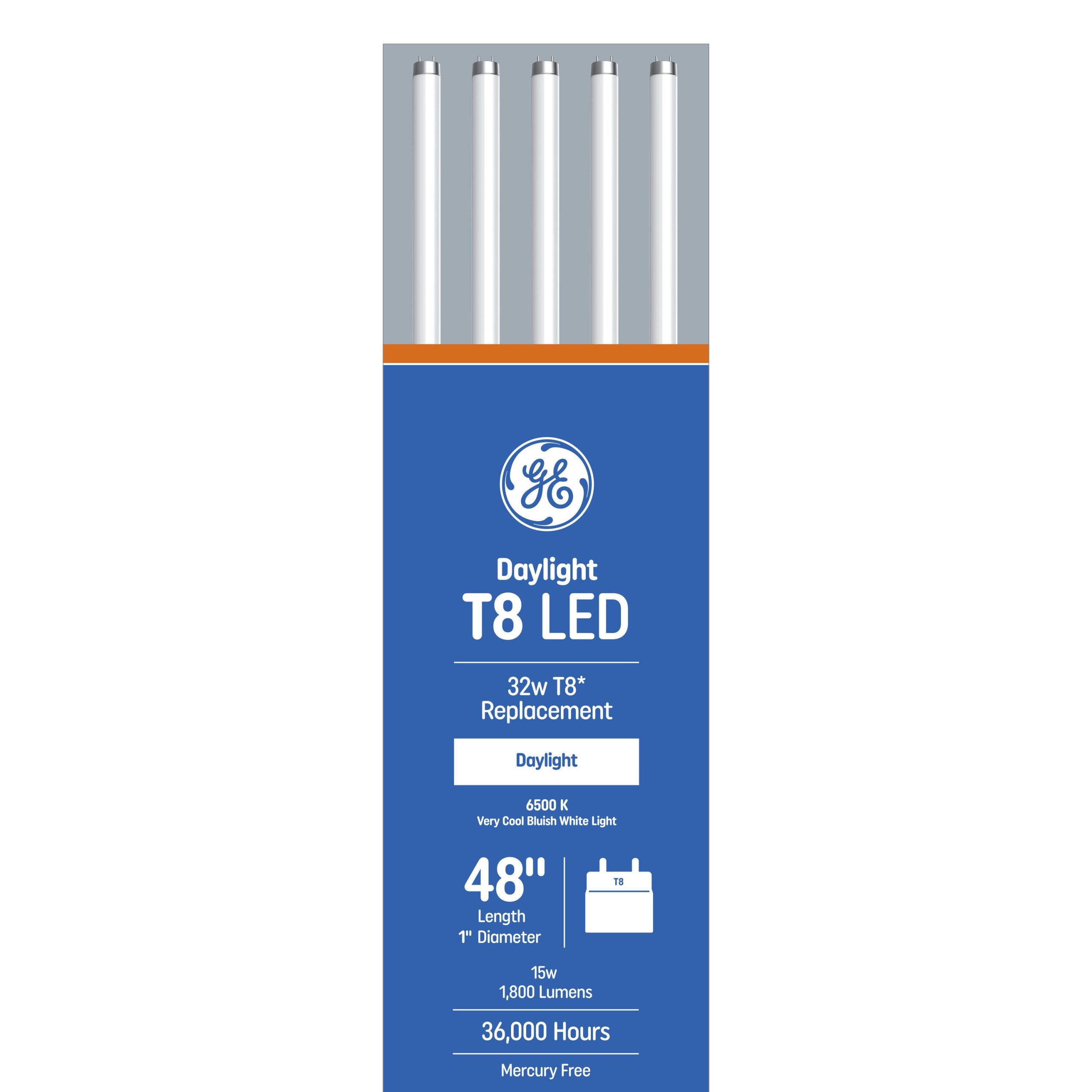7d2b8f1acadca9d0d9ba7892c4114fd32a4ef2bc9614be06e6cbfb09ddc131be.jpg GE LED 32-Watt EQ 48-in Daylight Linear LED Tube Light Bulb 93129295 - Image 1