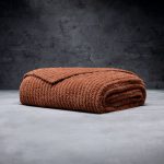 LUXOME Ultra Plush Throw Blanket | Super Soft | 50"x70" | Viscose from Bamboo Blend | Clay (Orange)