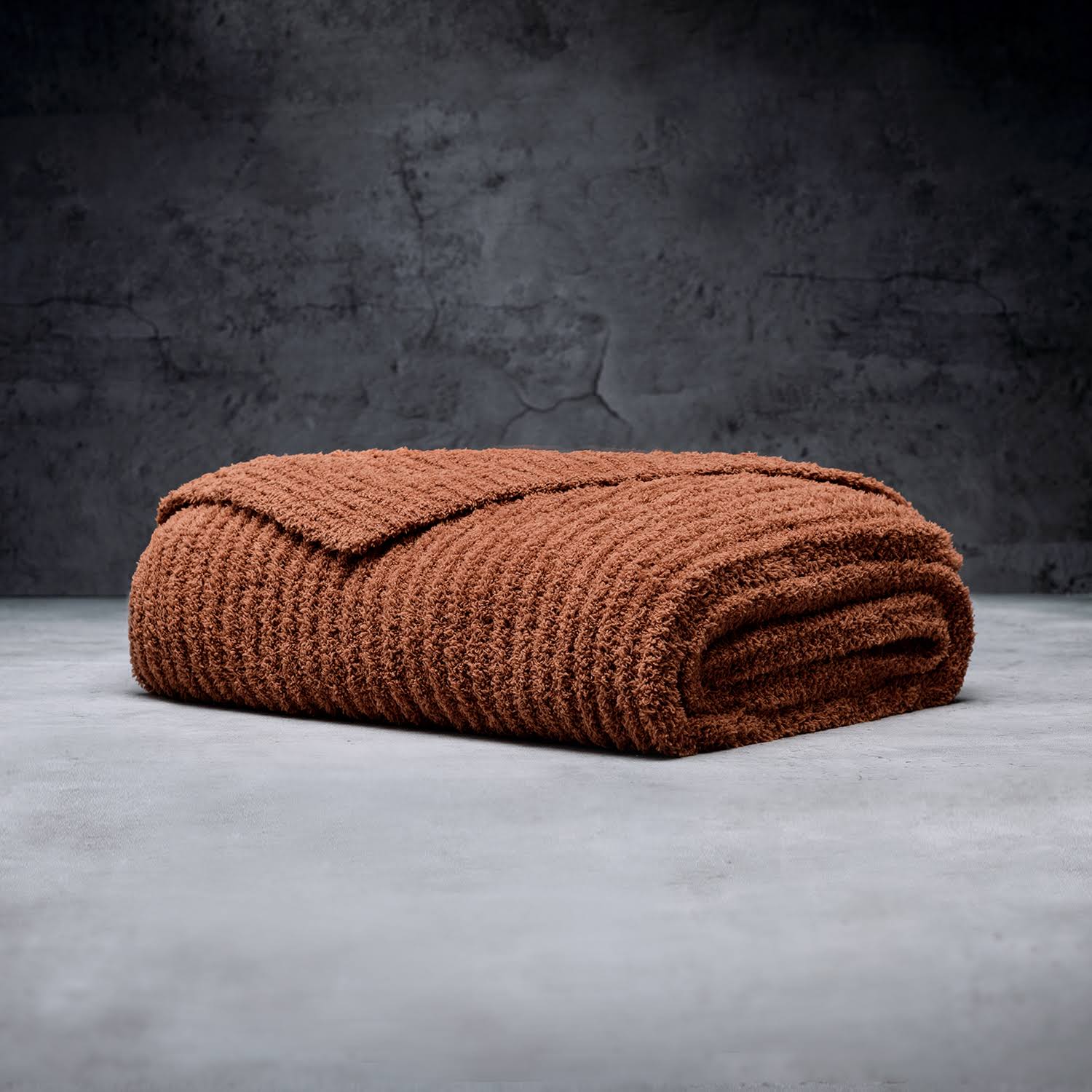 7d508a4d17f72971ad1a863c8be6b0e97a18ca5236a6539f088fa31fcc7df708.jpg LUXOME Ultra Plush Throw Blanket | Super Soft | 50"x70" | Viscose from Bamboo Blend | Clay (Orange) - Image 1