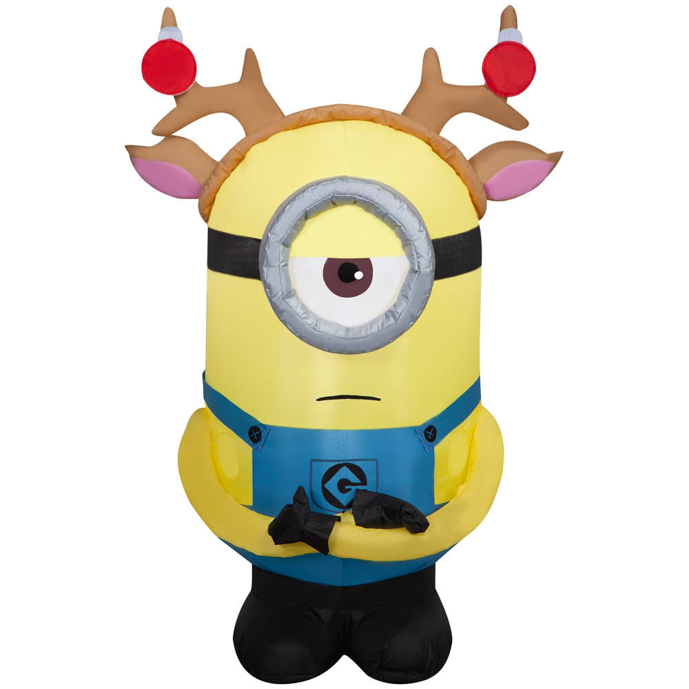 7d50d9882de5e2bf97150183705ec058fe29df89d68d2a10c3fa3c485752935f.jpg Universal Despicable Me 3.5-ft Lighted Universal Pictures Minion Stuart Christmas Inflatable | 882005 - Image 1