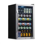 NewAir 126 Can Freestanding Beverage Cooler - Stainless Steel