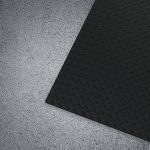 Black 36 in. x 10 ft. Vinyl Diamond Plate Commercial Grade Matting