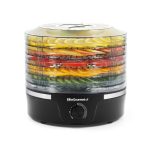 Elite Gourmet Food Dehydrator with Adjustable Temperature Dial, Black