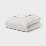 Full/Queen Quilted Down Alternative Bed Blanket Ivory Dash - Room Essentials