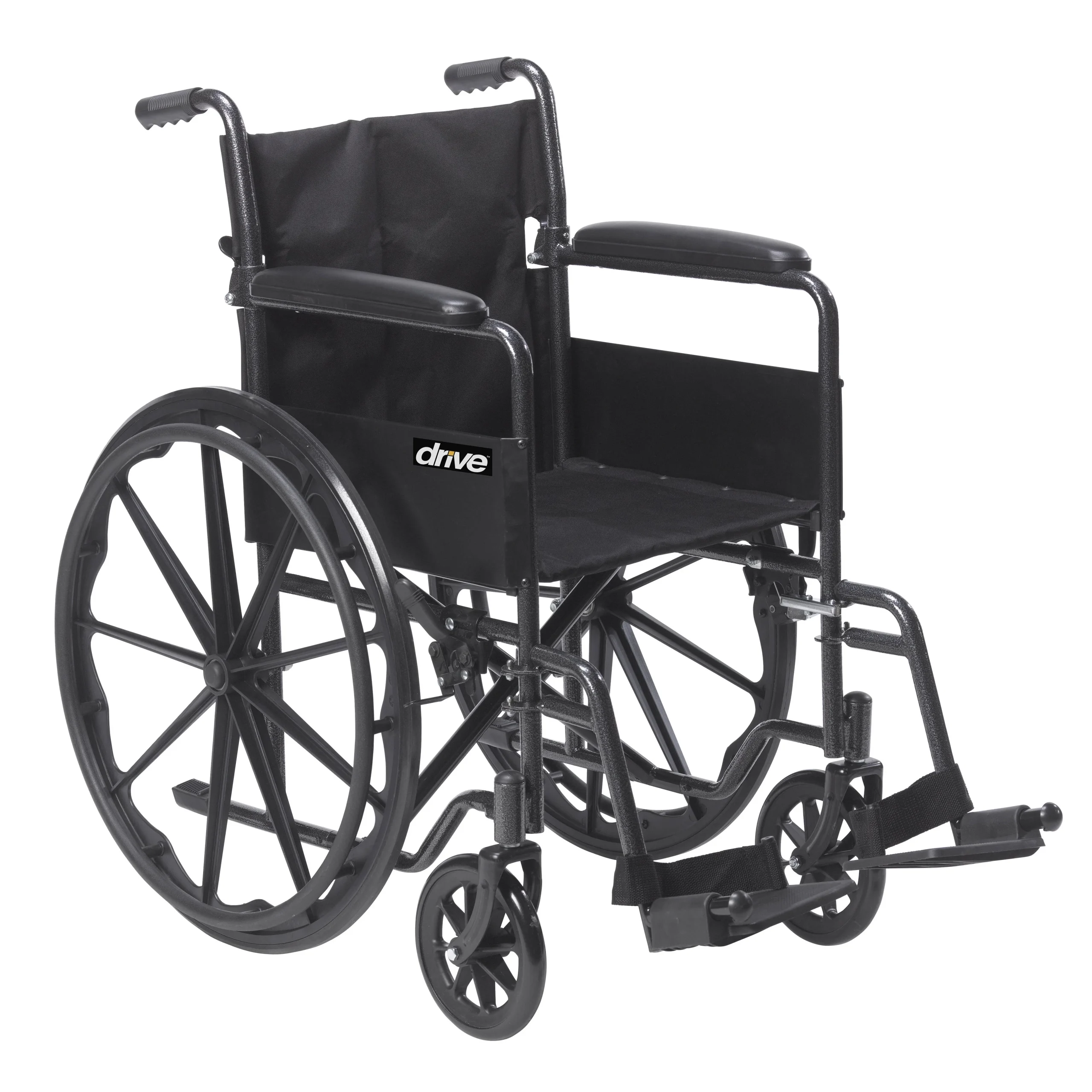 7dc49983c46865e1bb993c24ada2205b21432b0e468aa2605257bc7dda6345b6.webp Silver Sport 1 Wheelchair with Full Arms and Swing Away Removable Footrest - Image 1
