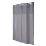 Hookless Plainweave Shower Curtain - Frost Grey
