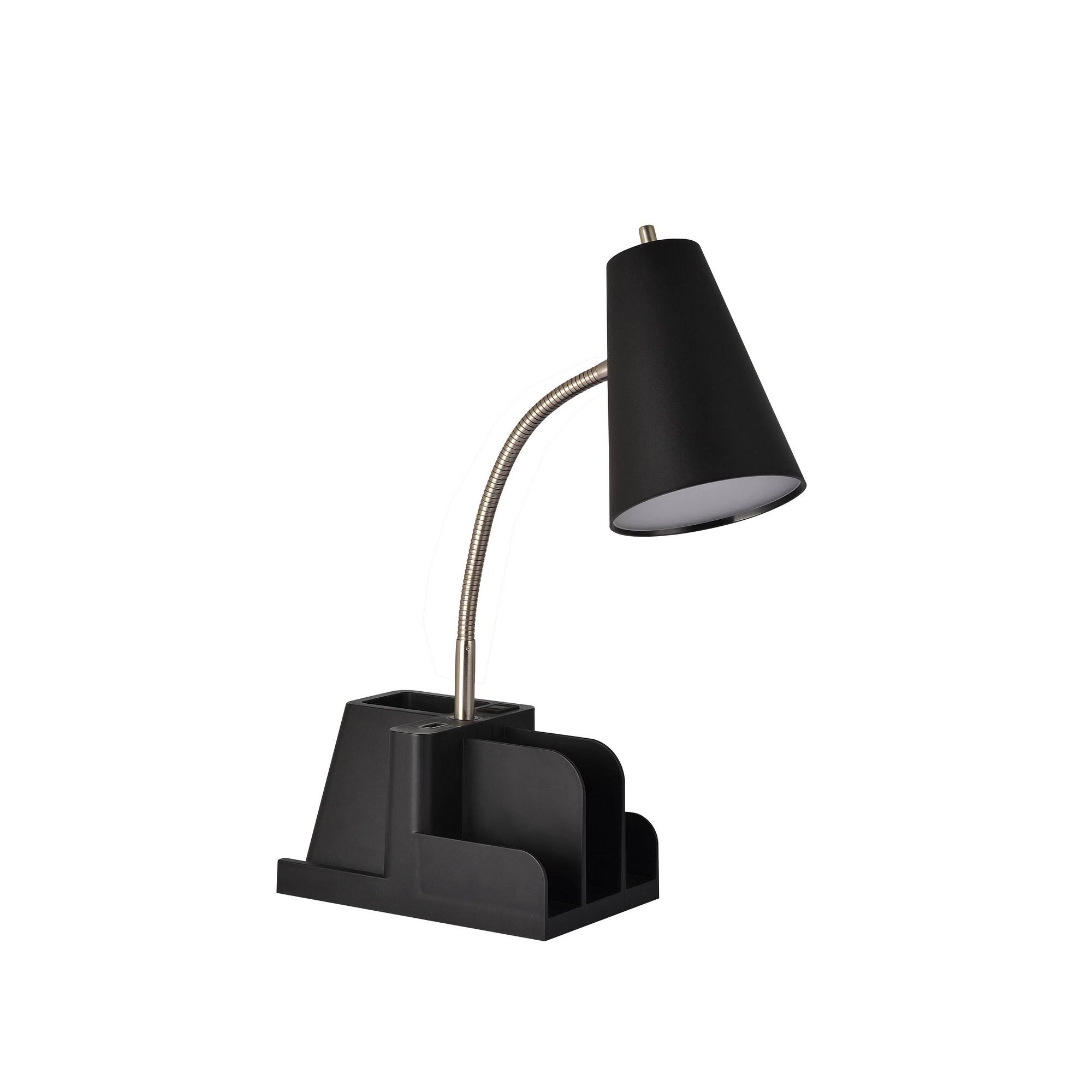 7ddee72470c3d76a267fb1fa6e1a55039e786173011d73d7a790e11f50d5aeb4.jpg Organizer Task Lamp Black (Includes LED Light Bulb) - Room Essentials - Image 1