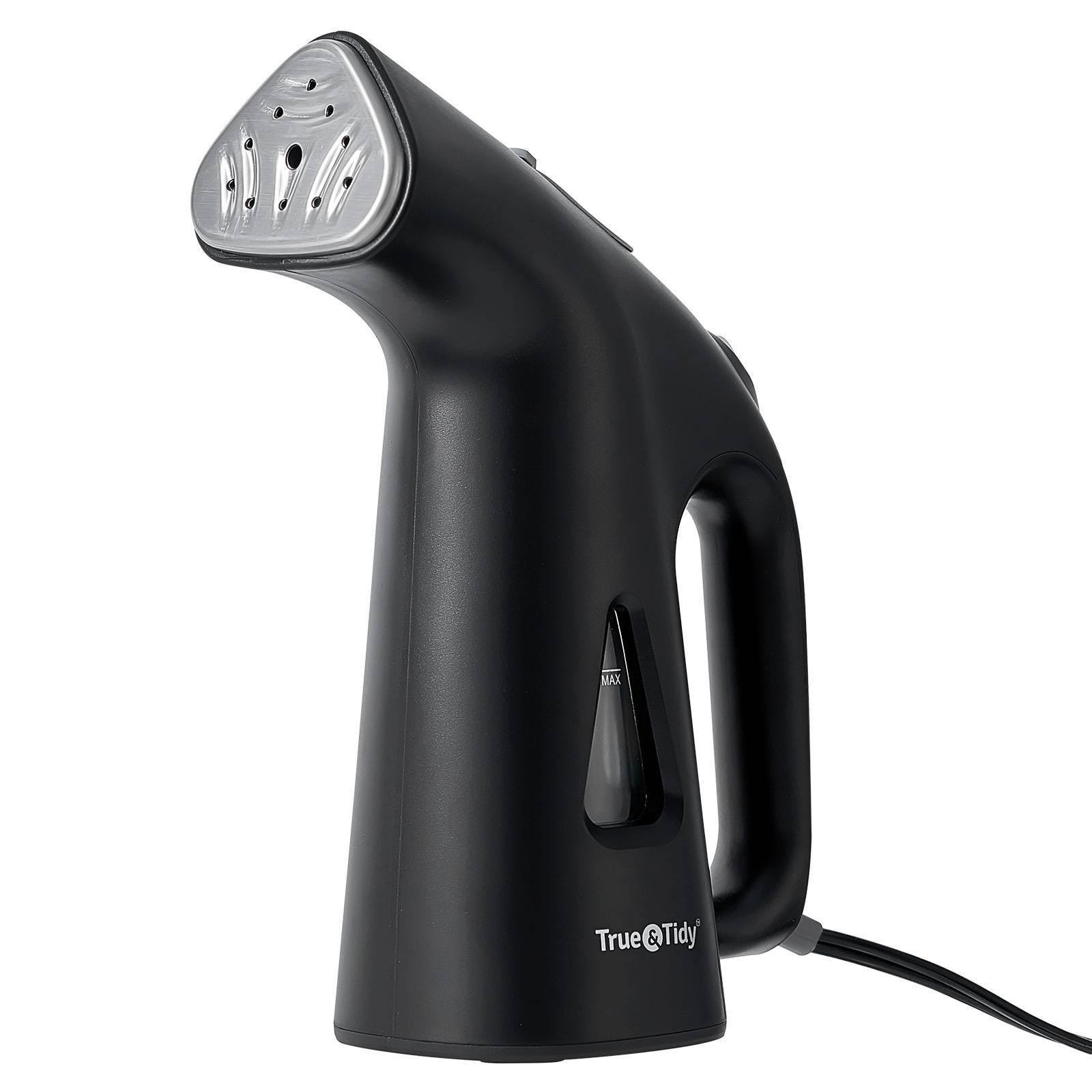 7e24503e90bb9541f07a41b814a705d664a4901c5548000247595ccac0ad0cb9.jpg True & Tidy TS-38 Portable Fabric Steamer ,Black - Image 1