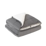 Luna Sherpa Fleece Weighted Blanket - Dark Grey