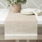 Real Living - Brown Stripe-accent Bistro Table Runner