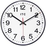 Infinity Instruments Prosaic Business Round Wall Clock, 12", Black