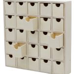 Creative Hobbies 25 Drawer Wooden Advent Calendar, DIY Unfinished Storage Box, Ready to Decorate, Pre Assembled, Storage Organizer