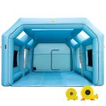 VEVOR Inflatable Spray Booth Car Paint Tent 26x15x10ft Filter System 2 Blowers