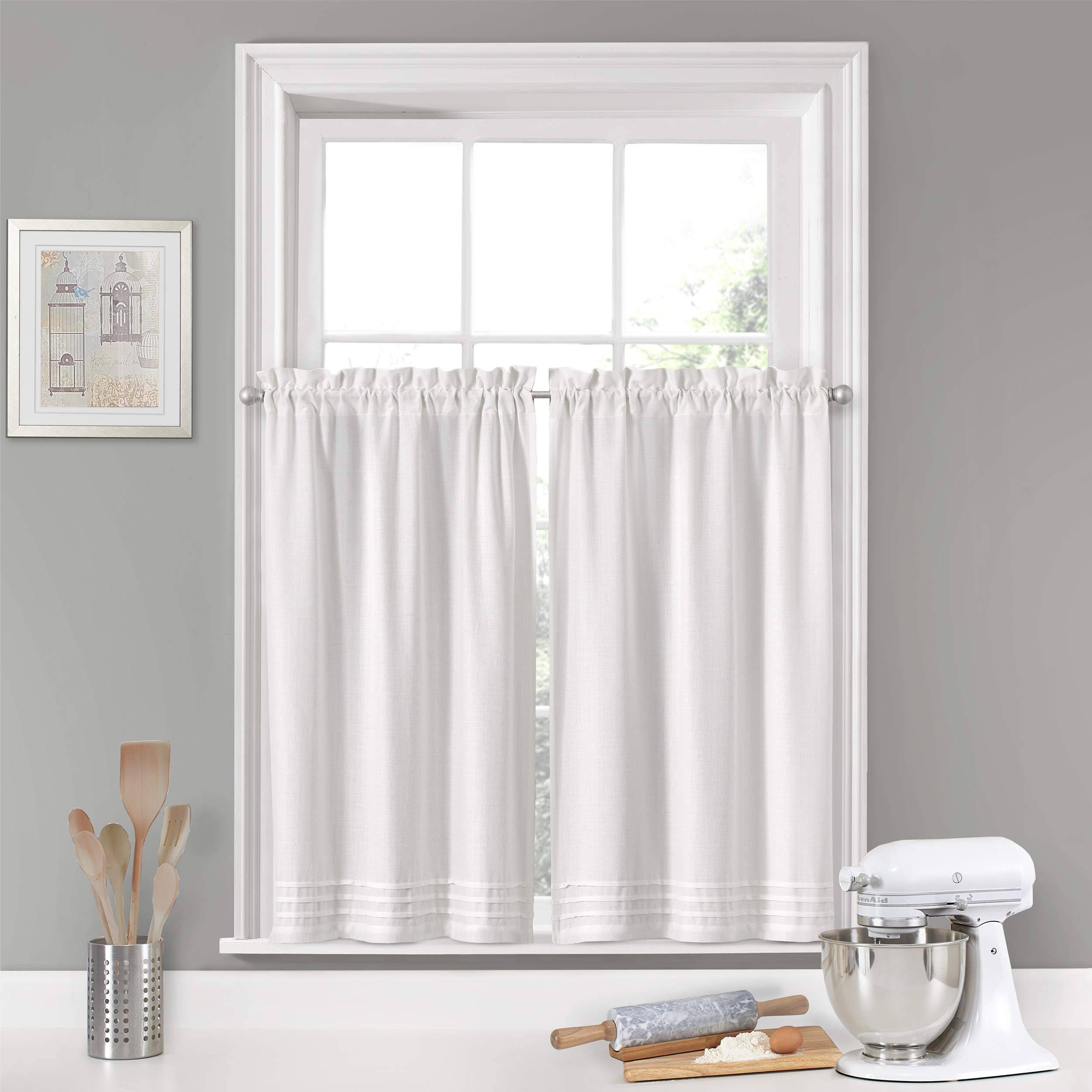 7e92d5d99d3d86765643c1553a58f42c983ce80e73a795404f86e80308620d39.jpg Vue White Window Solutions Kingsbury Pleated Tier Pair - Image 1