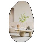 Cassilando Irregular Wall Mirror Asymmetrical Mirror Wall Mounted Unique Vanity Mirrorshaped Dressing Mirror Decorative for Living Room Bathroom Bedro