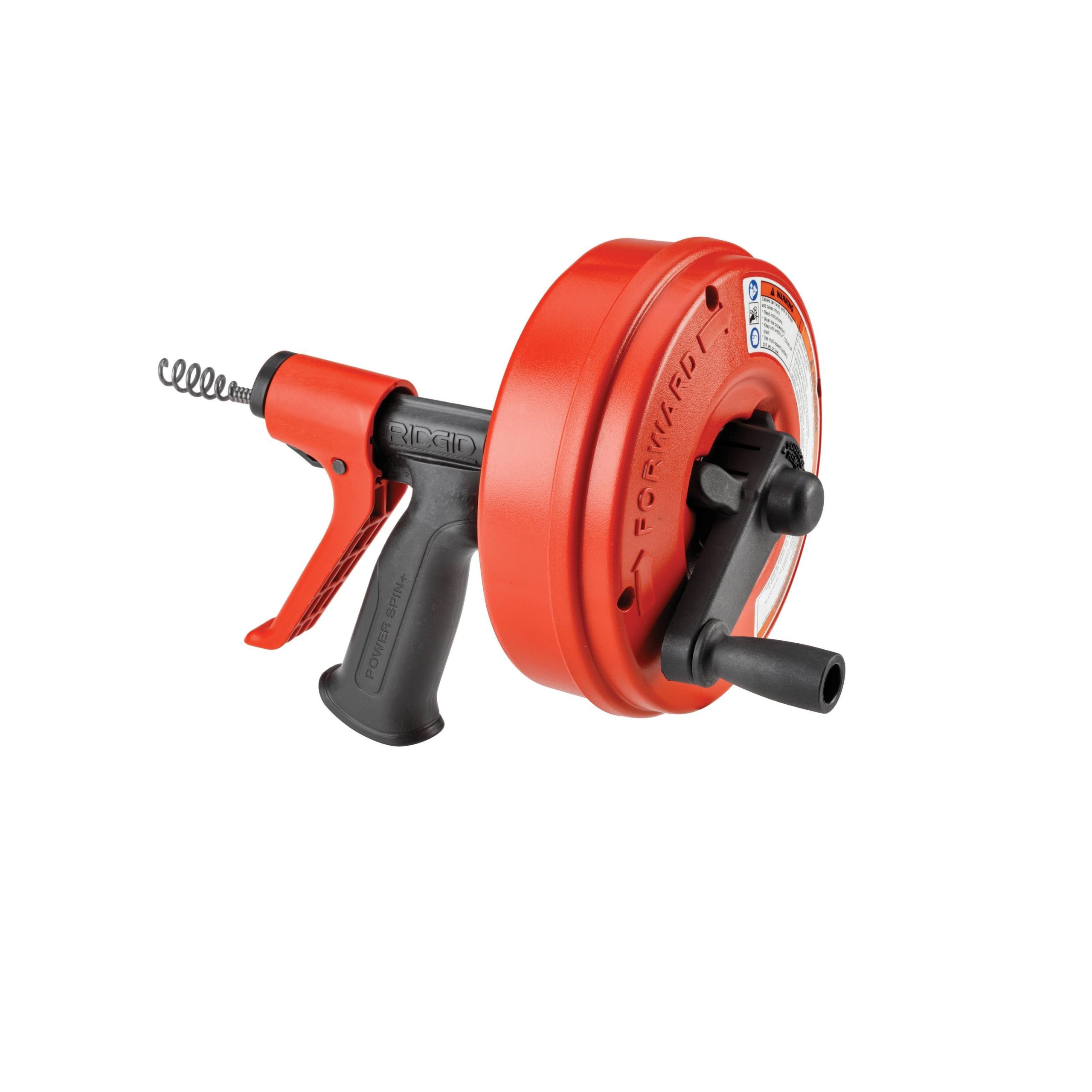 7ef8b4d808e75c5f739c505e6b286d09e4f47dc37379eed3aab8bcec2d36b683.jpg Ridgid 57043 Power Spin+ Drain Cleaner - Image 1