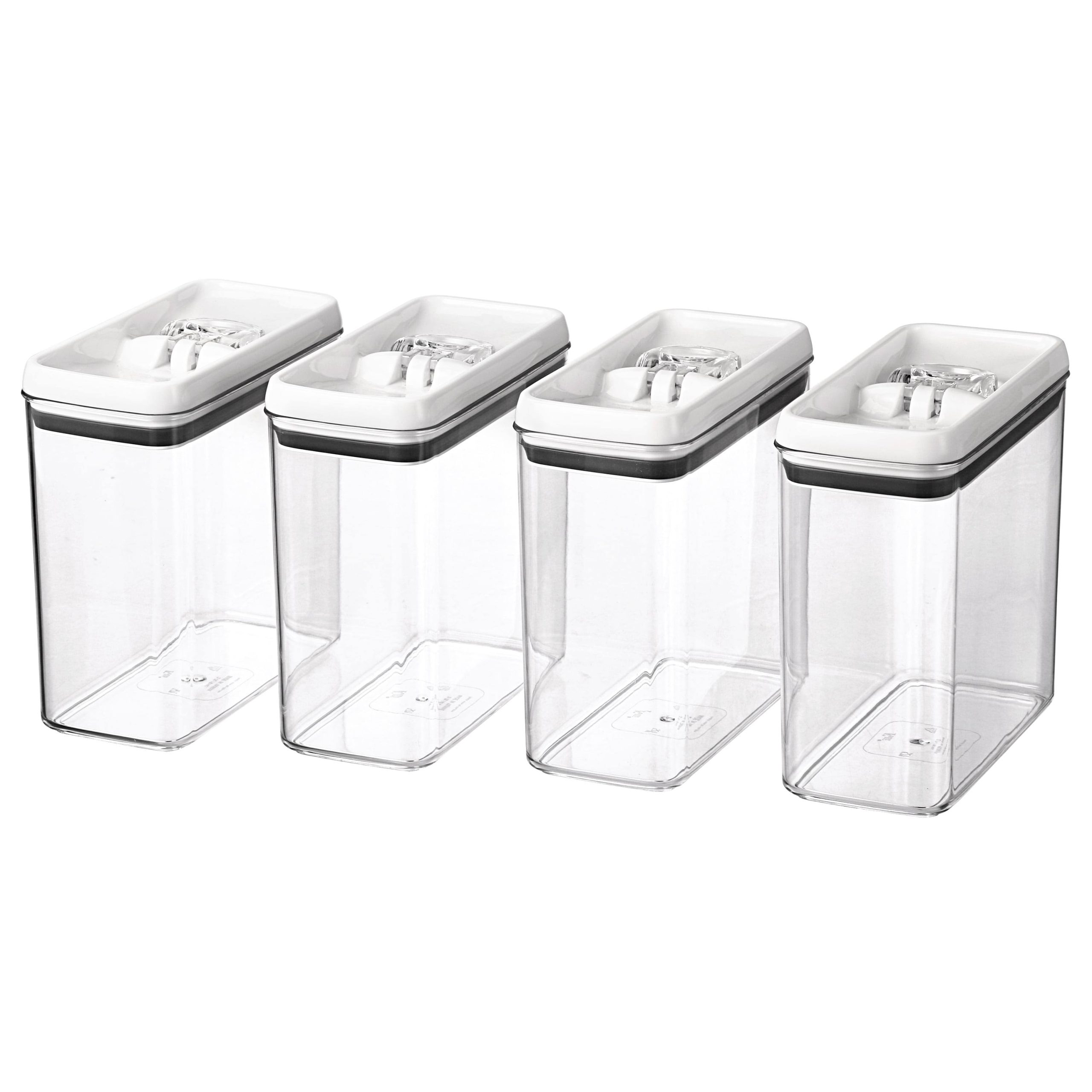 7efdbb4b2d2f73cdf917a785010b326605047425ebdc96a9645f590157cc2e57.jpg Better Homes & Gardens Canister Pack of 4 - Flip-Tite 11.5 Cup Rectangular Food Storage Container Set - Image 1
