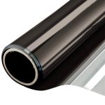 WPCTEV Window Film One Way Mirror Film Daytime Privacy Static Non-Adhesive Decorative Heat Control Anti UV Window Tint for Home and Office Black