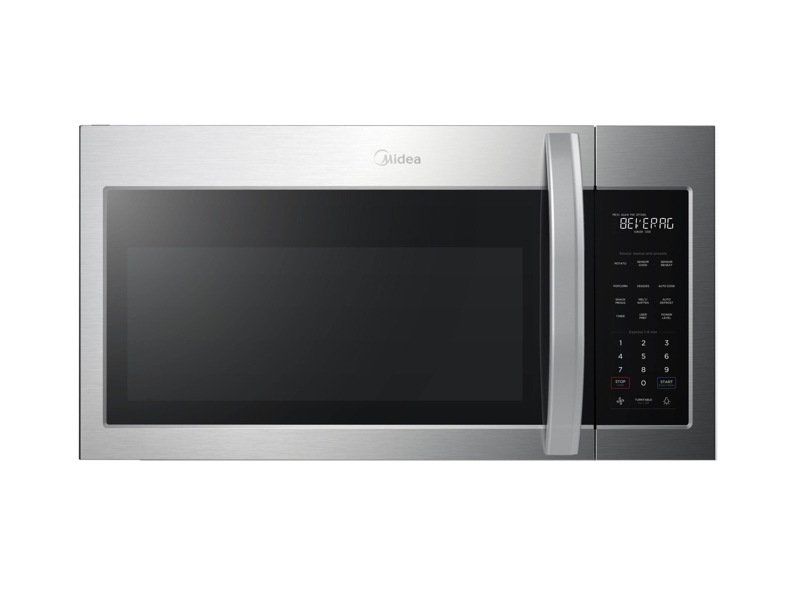 7f2310abd5b9e7f0d7961de6ec42808d8638d5dc82bb7cb45af5180a51b357fc.jpg Midea 1.9 Cu. ft. Over-The-Range Microwave MMO19S3AST - Image 1