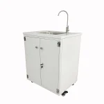 Cabinet Portable Sink Self Contained Hand Wash Station Mobile Sink Water Fountain Water Supply 110V/12V Powered Built - in Pump Water Jugs NOT Included 24 X 18 X 30" CABINET SIZE 10094