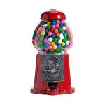 Carousel Classic Metal Glass Gumball Machine Bank, Die Cast, 12" Tall