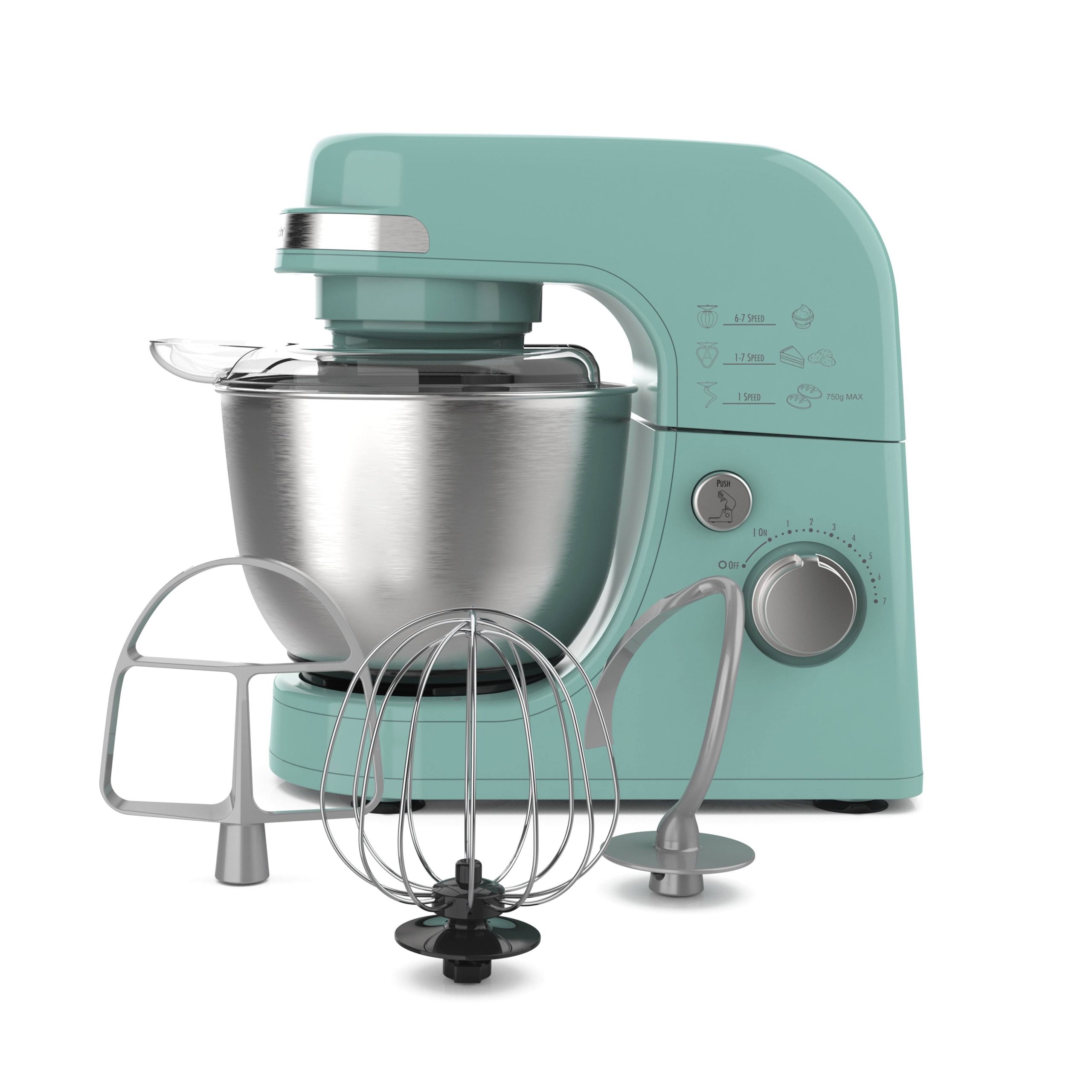 7f7f7c0fdf50c81ad103c8327f280a342513807723df36f36fcb46a8dc397656.jpg Hamilton Beach 7-Speed Stand Mixer - Aqua - Image 1