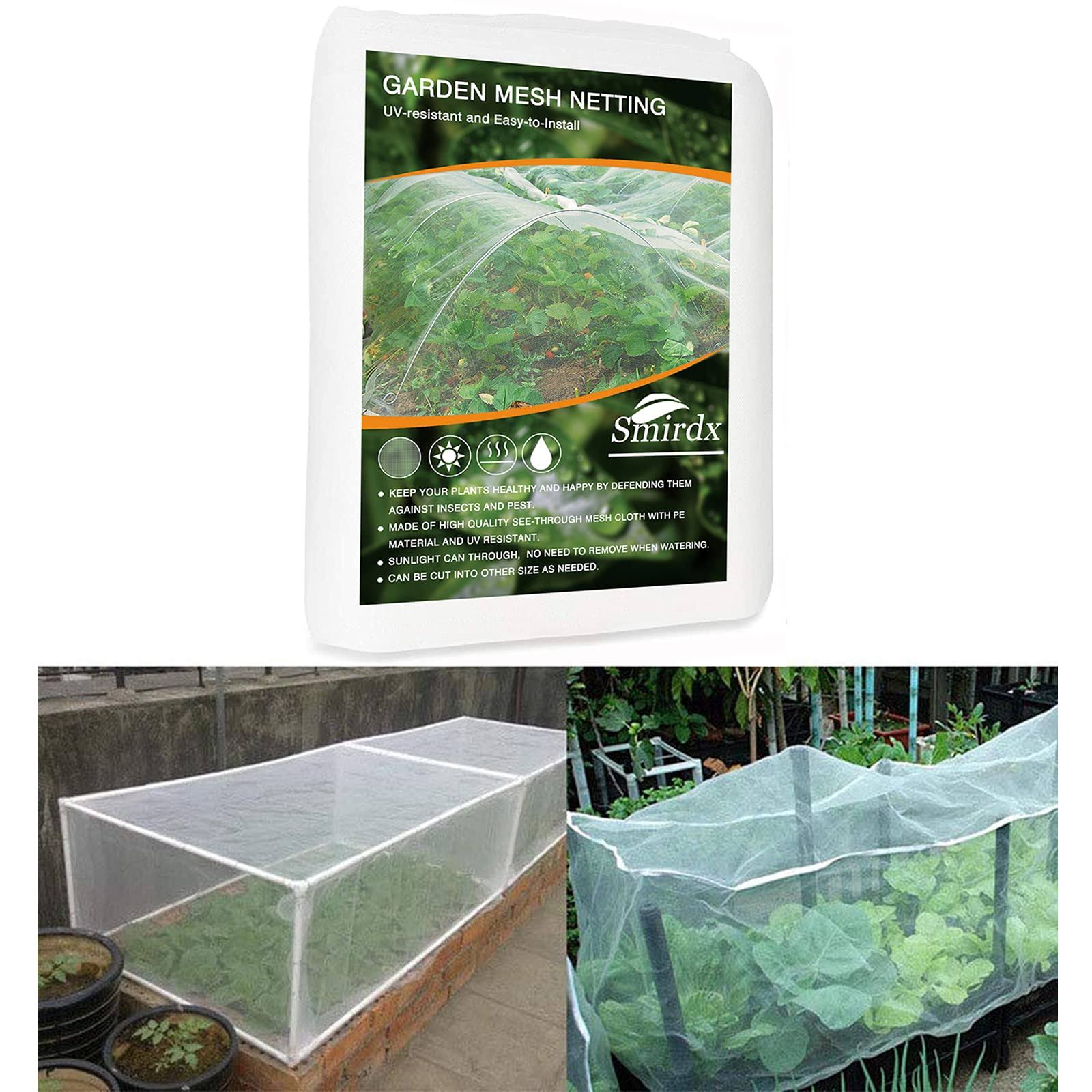 7f8904c7f7b230223b011093d62f23dd0417b1e7d22ae52777b4d61d594f6206.jpg Smirdx Ultra Fine Garden Mesh Netting, 6.6 x 9.9ft Bird Screen Barrier Netting, Thicken Plant Covers Protect Plant Fruits Flower Vegetable Health Growing - Image 1