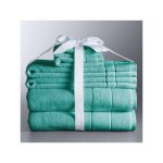 Simply Vera Vera Wang 6-Piece Turkish Cotton Bath Towel Set Blue 6 PC Set
