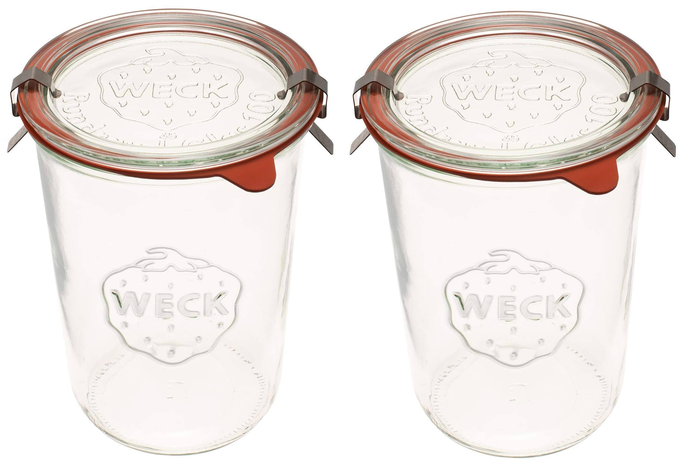 7fb32a6117ade0b5ef27cc0b48f2987ccb8074911bf0b162772797f4069477ac.jpg Weck Canning Jars 743 - Weck Mold Jars Made of Transparent Glass - Eco-Friendly Canning Jar - Storage for Food, Yogurt with Air Tight Seal and Lid - 3 - Image 1