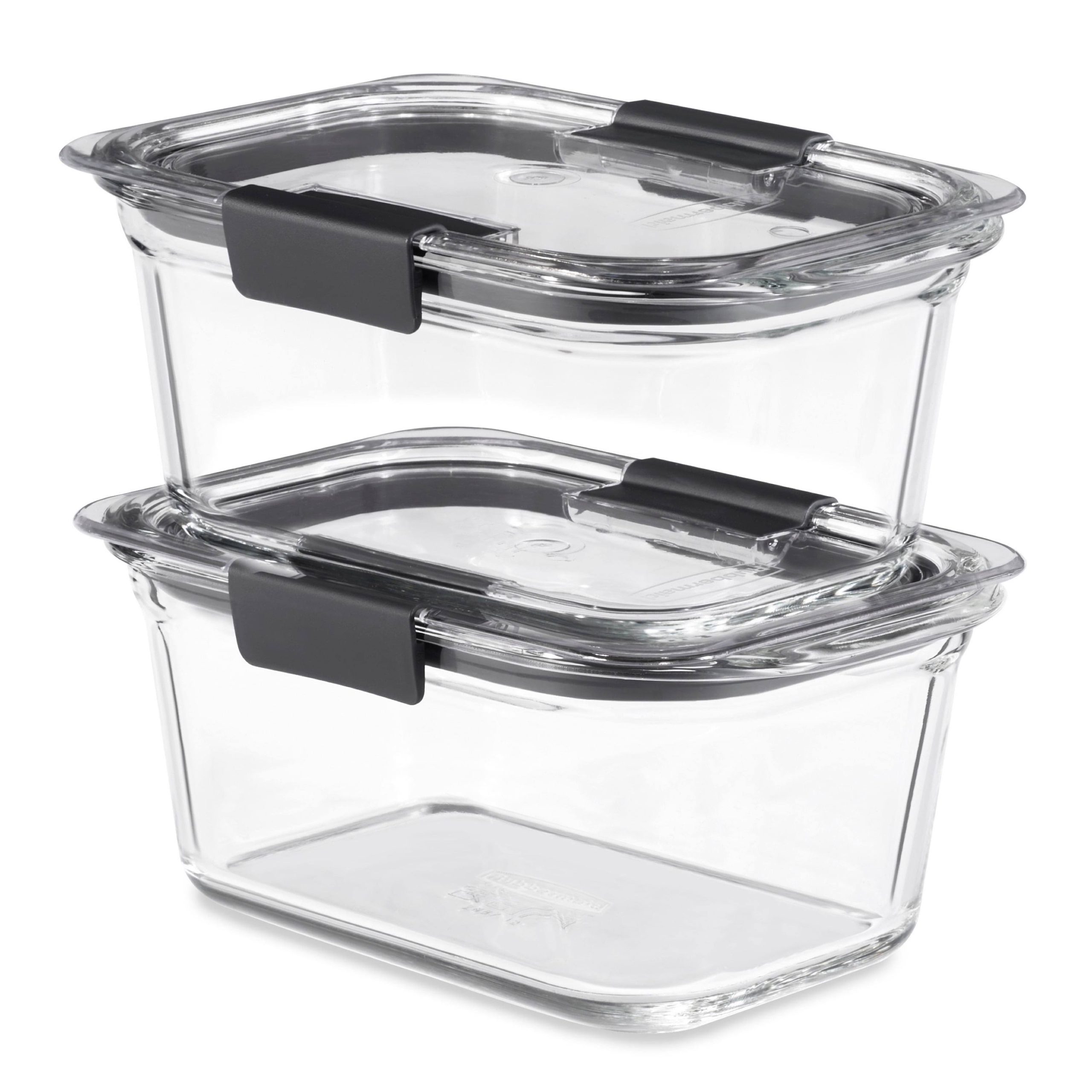 7fd8f6616ff18ca98605bad33b7b06167b823fd7c036cd4dea194e6e23da67f0.jpg Rubbermaid 2-Pack 4.7 Cup Brilliance Glass Food Storage, Plastic - Image 1