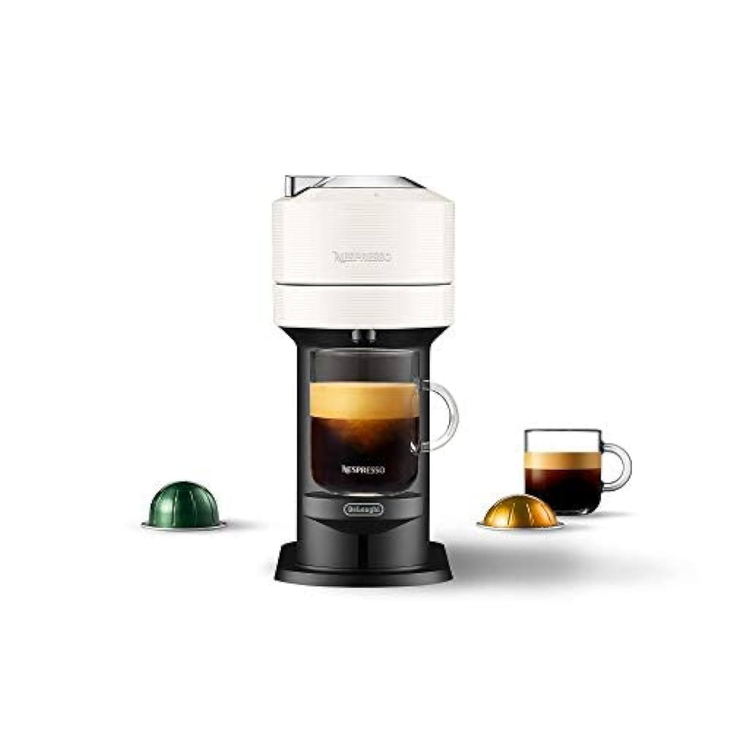 7fe0bcae3b6f2284be2969d7cfc46384f6b7f371297ef3b575880e5f239c18b0.jpg Nespresso Vertuo Next Espresso Machine by DeLonghi - White - Image 1