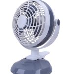 6-in 2-Speed Indoor Gray and White Desk Fan