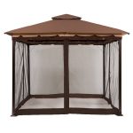 Sunjoy Keep Mosquitoes Out of Your 10 by 10 Gazebo with This Four Panel Pack of Easy to Netting with Zippers