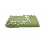 Savannah Gardens Tablecloth - Matouk - 68"W x 90"L - Green