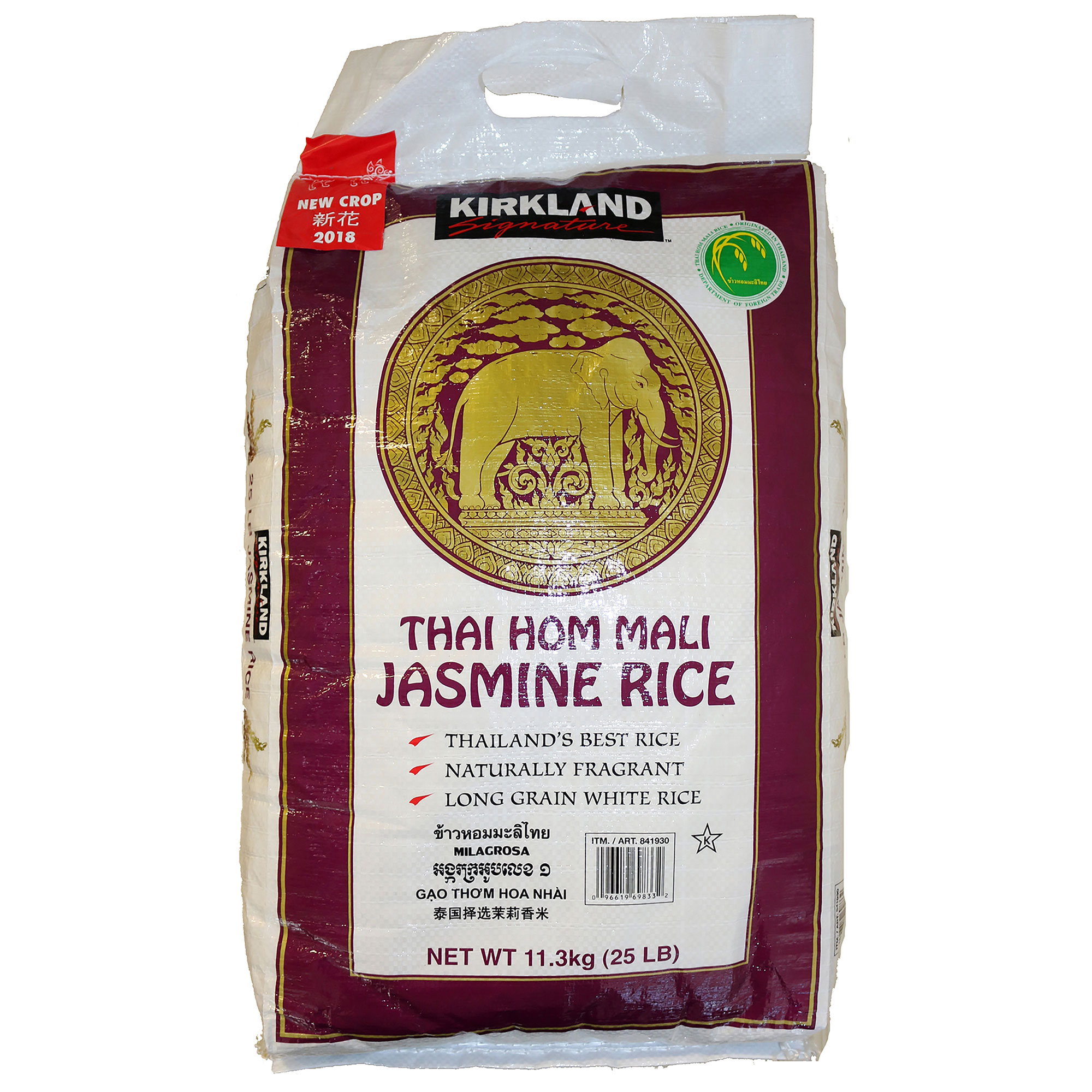 803b924f1e4300f6d0cf53294fbd8119dba8a025f14919ff0075fb7a57ec4458.jpg Kirkland Signature, Thai Hom Mali Jasmine Rice, 25 lb - Image 1
