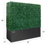 100 - Piece Artificial Boxwood Hedge in Planter Set (Set of 100) Artigwall