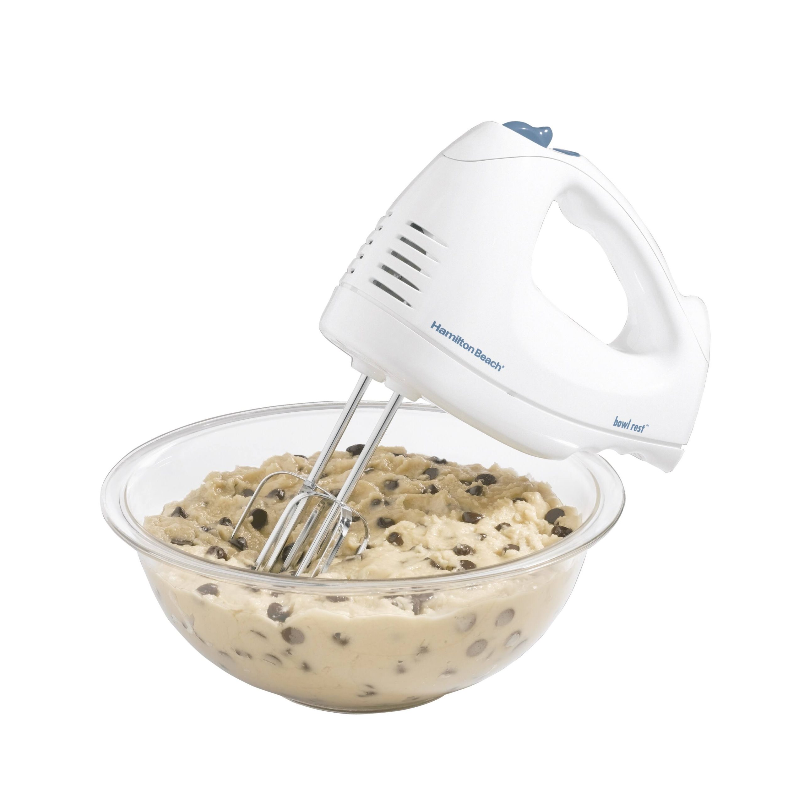 807a9218cc6faba7cf3d3544503f875fcf722bfb3cc0ed148cde1d41b7a51489.jpg Hamilton Beach Hand Mixer - White - Image 1