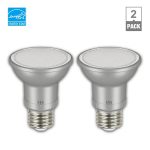Ecosmart 50-Watt Equivalent PAR20 Dimmable Adjustable Beam Angle LED Light Bulb Bright White (2-Pack)