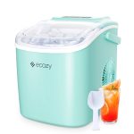 ecozy Portable Ice Maker Countertop 9 Cubes Ready in 6 Mins 26 lbs in 24 Hours Self-Cleaning Ice Maker Machine with Ice Bags/Standing Ice Scoop/Ice