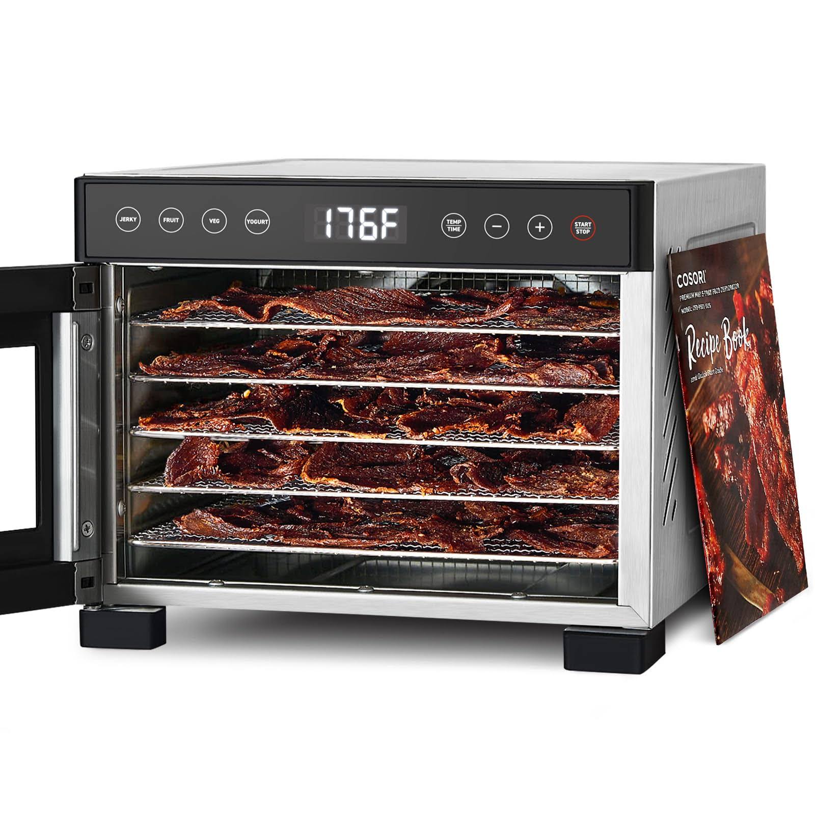 80f20af3260bfc3ae459198d0870c00e24611ac8dc88faf238d31def63859605.jpg Cosori Food Dehydrator for Jerky, 176��F Temperature Control, 5 Stainless Steel Trays Dryer Machine - Image 1