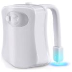 The Original Toilet Night Light Gadget Fun Bathroom Lighting Add On Toilet Bowl Seat Motion Sensor Activated LED 9 Color Modes - Weird Novelty